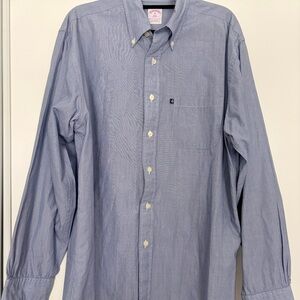 Brooks Brothers Blue Striped Button-Down Shirt